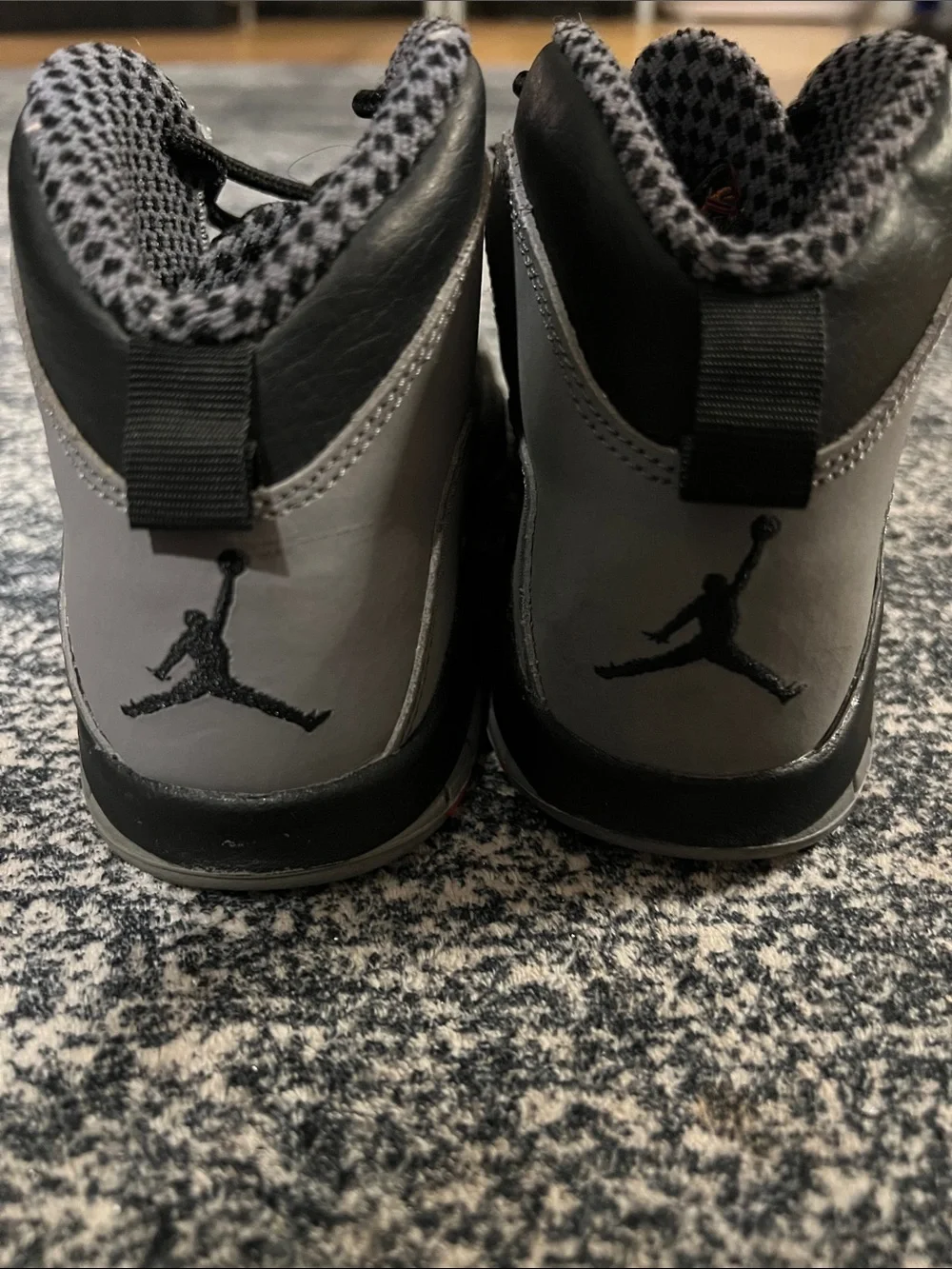BACK TO SCHOOL SALE Jordan Kids Gray and Black High-Top Sneakers